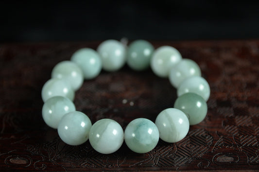 Light Green Jade Single Loop Bead Bracelet