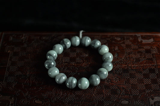 Ink Jade Single Loop Bead Bracelet