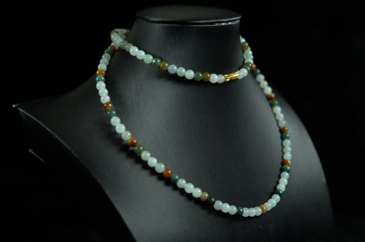 Mixed Colors Jade Bead Bracelet