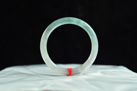 Waxy Icy Lake Green Jade Bangle