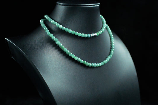 Blue Water Jade Bead Necklace