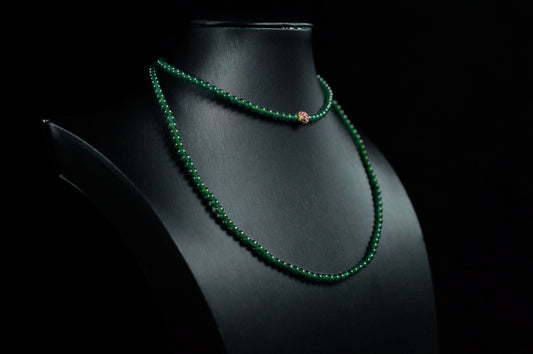 Full Green Jade Bead Strand