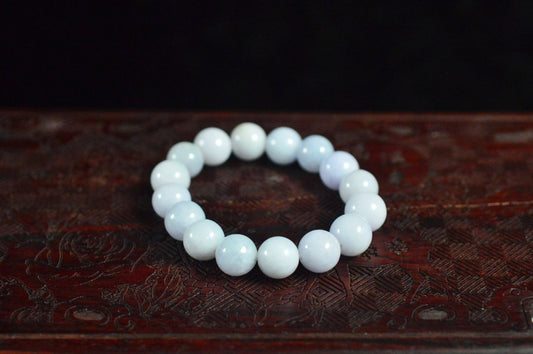 White Base Tri-Color Bead Strand