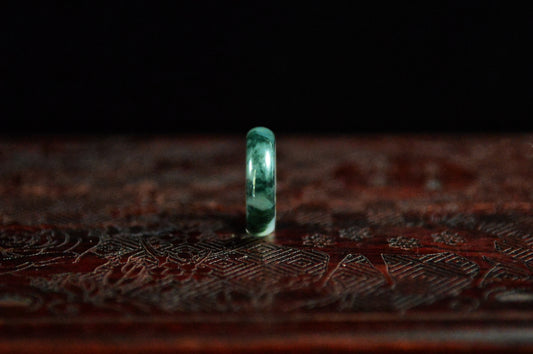 White Base Floating Flower Ring