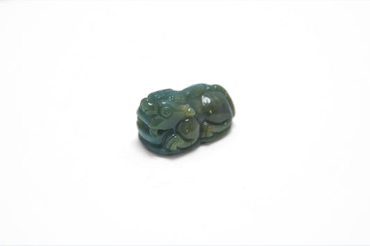 "Pixiu" Bluish Green Yellow Jade Ornament