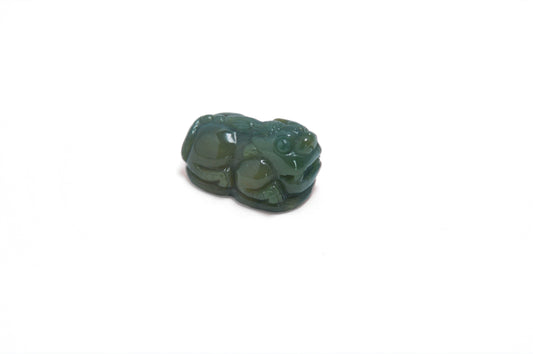 "Pixiu" Bluish Green Yellow Jade Ornament