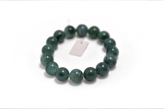 Blue Water Green Pattern Single Loop Bead Bracelet