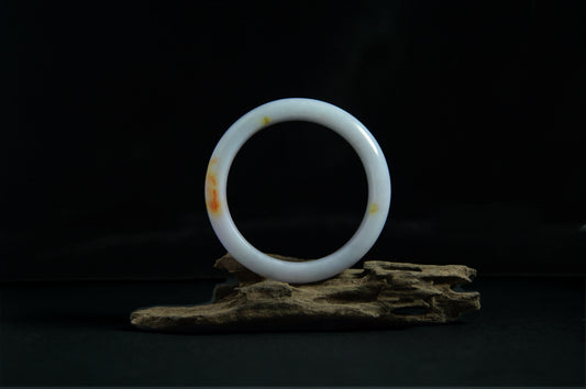 Red Yellow White Standard Circle Jade Bangle