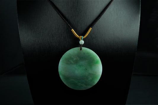 Icy Bright Sun Green Peace & Blessing Jade Pendant