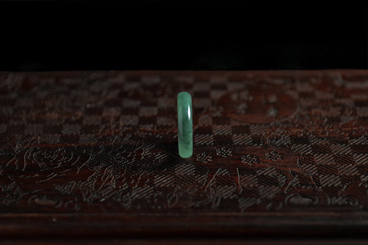 Icy Bluish Green Jade Ring