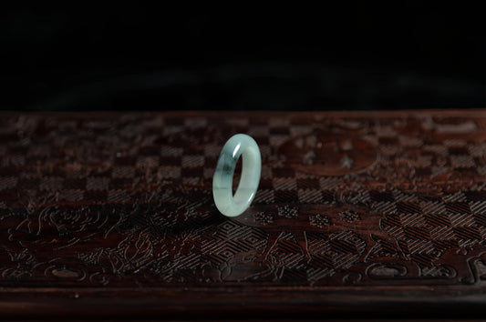 Icy Dark Green Jade Ring