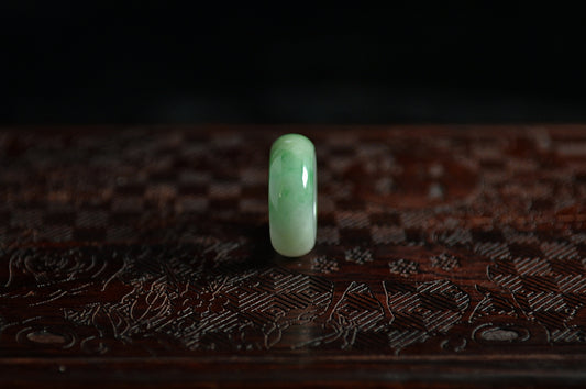White Sun Green Jade Ring