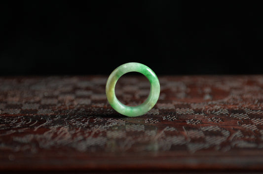 Sun Green Yellow Jade Ring