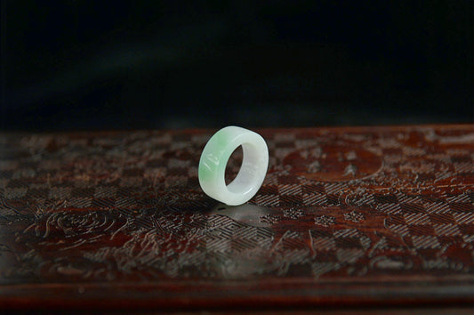 Icy Bright Green Jade Ring