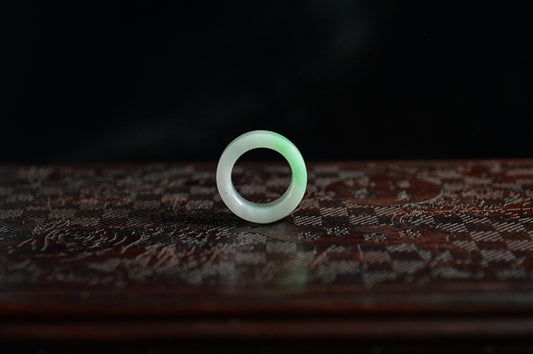Icy Bright Green Jade Ring