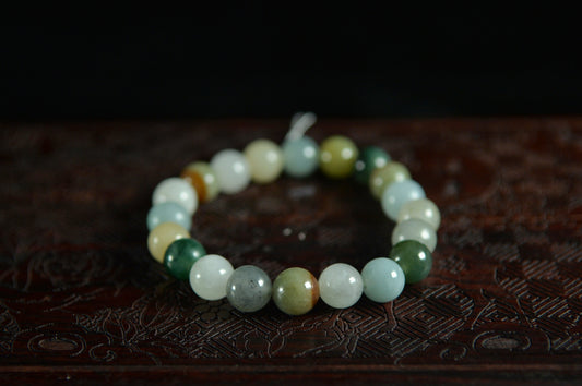 Mixed Colors Jade Single Loop Bead Bracelet