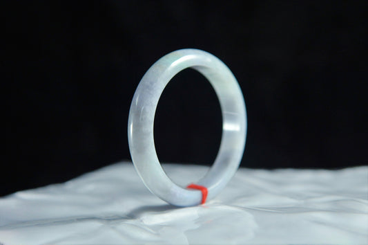 Milky Base Tri-Color Spring Jade Bangle