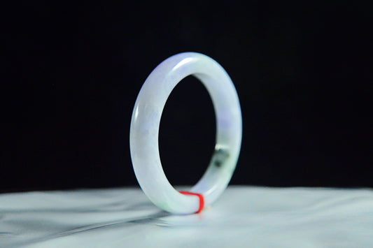Spring Color Floating Flower Jade Bangle