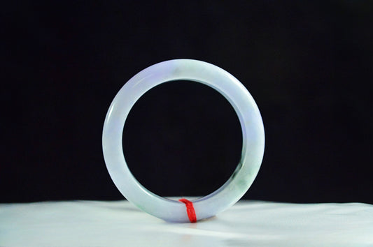 Spring Color Floating Flower Jade Bangle
