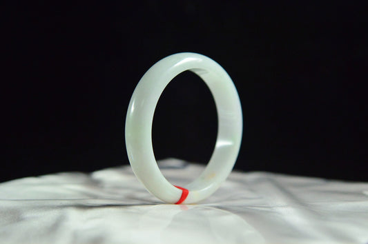 Icy Clear Base Yellow Jadeite Bangle