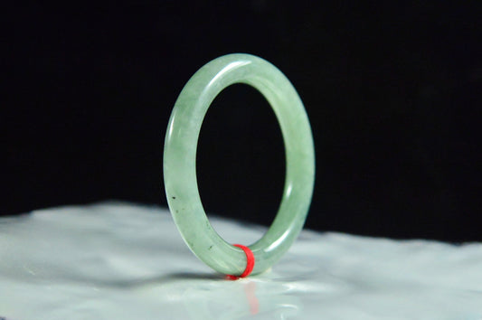 Icy Type Apple Green Jade Bangle