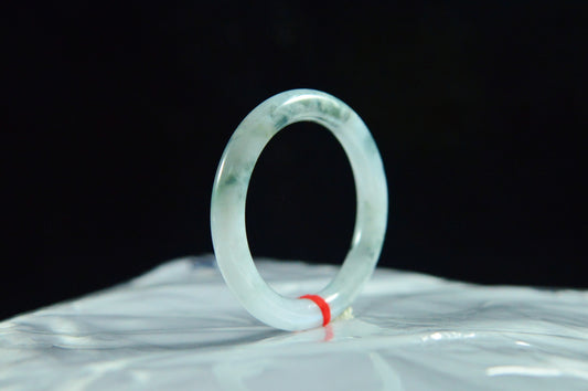 Icy Type Floating Flower Jade Bangle