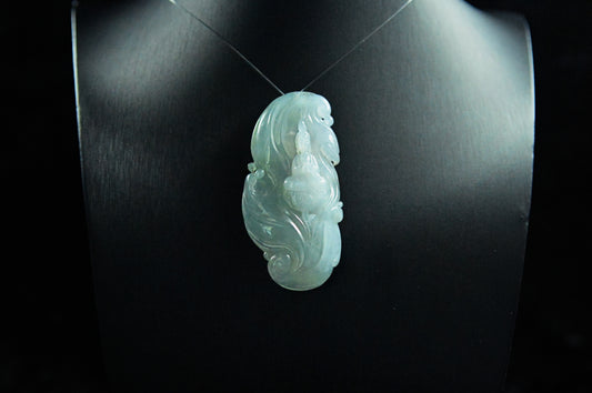Icy Clear Base Guanyin Pendant