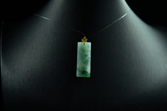 Waxy Type Vivid Green Square Plaque Pendant