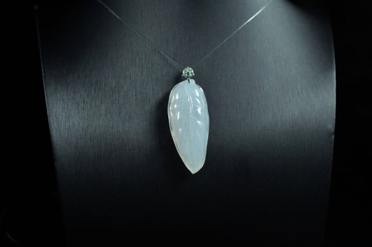 Icy Type Freeform Leaf Pendant