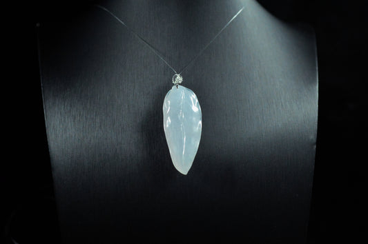 Icy Type Freeform Leaf Pendant