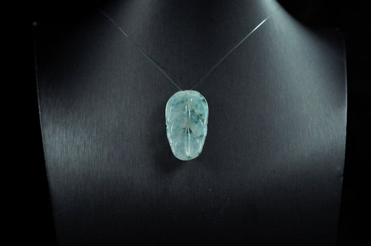 Icy Type Leaf Floating Flower Pendant 