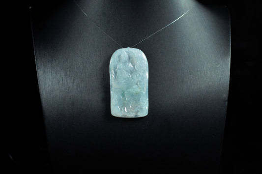 Waxy Icy Guanyin Pendant
